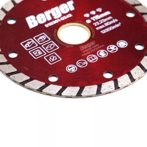 BERGER turbo gyémánttárcsa 115x22,23/SH7mm