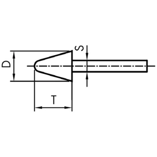 WEILER Csapos csiszolókő, kúpos-gömbölyű rózsaszín 16x16xS6 4A60P4V F52D
