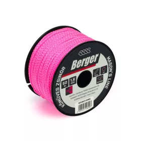   BERGER fonott kőműves zsinór PP 1,6mm/50m fluoreszkáló pink