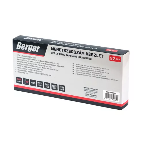 BERGER menetszerszám készlet 32r. HSS M3-M12 ZC131