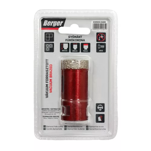 BERGER menetes gyémánt fúrókorona 28x60xSH10mm/M14