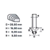 BERGER lekerekítőmaró vezetőcsapággyal HM D28,6xH15,9/R9,5xS8 mm