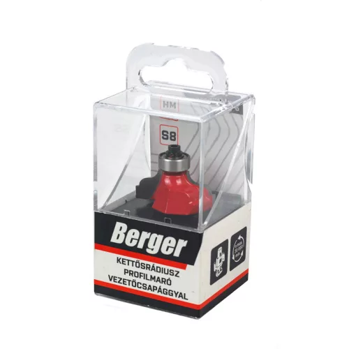 BERGER kettősrádiusz profilmaró vezetőcsapággyal HM D32xH14,2/B9,52/R3,96xS8 mm Profil-B
