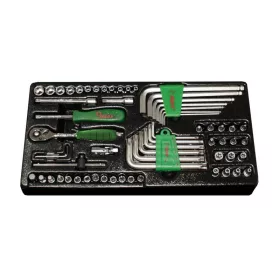   HANS 1/4" dugókulcs + hajlított csavarkulcs készlet 62r. TT-22G fiókmodul