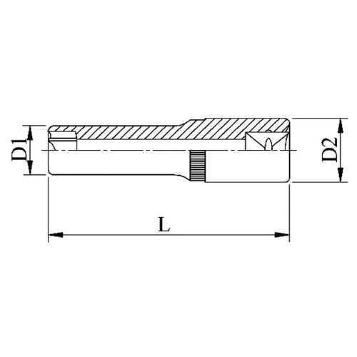 HANS 1/4" E-STAR hosszú dugókulcsfej E4x50 CrV 2310E04