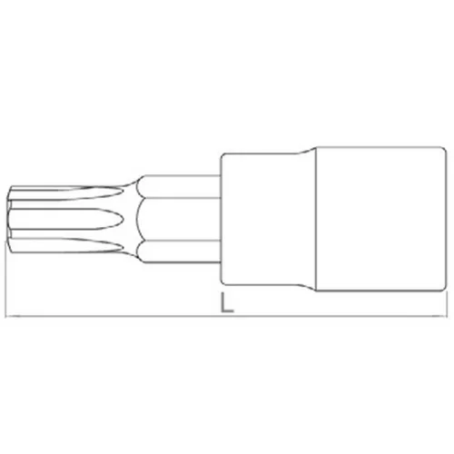 HANS 1/4" furatos TORX bit-dugókulcsfej TH8 2025TH08
