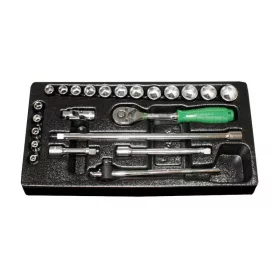   HANS 3/8" dugókulcskészlet 23r. 6-22mm TT-15 fiókmodul