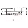 HANS 3/8" E-STAR dugókulcsfej E6 CrV 3410E06