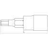 HANS 3/8" imbusz bit-dugókulcsfej SW4 3026M04