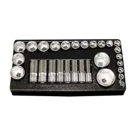   HANS 1/2" dugókulcsfej készlet 29r. 10-46mm CrV TT-2 fiókmodul