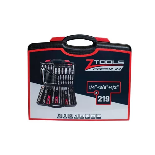 Z-TOOLS 1/4"+3/8"+1/2" szerszámkészlet 219r.