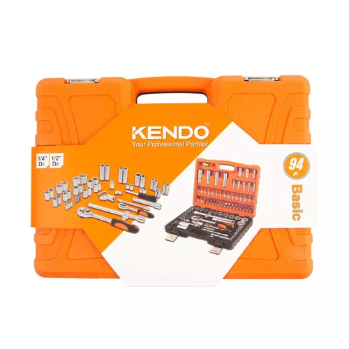 KENDO 1/4"+1/2" dugókulcs és bitkészlet 94r. No.90593