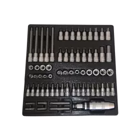   HANS 3/8"+1/2" bit-dugókulcsfej és ütvecsavarzó készlet 67r. TT-59 fiókmodul