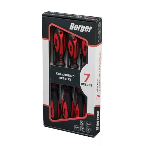 BERGER csavarhúzó készlet 7r. SL+PH+PZ mágneses CrV