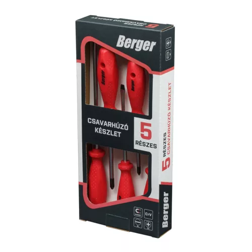 BERGER csavarhúzó készlet 5r. SL+PH mágneses CrV