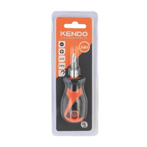 KENDO 2in1 Stubby csavarhúzó készlet 2r. SL6,0+PH2x65mm CrV No.20217