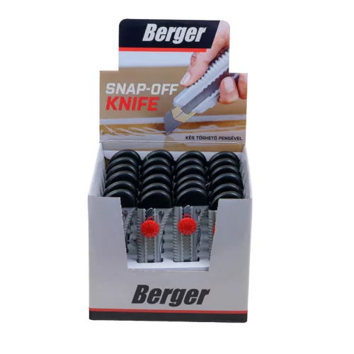 BERGER Fémsínes kés törhető pengével 18mm ZK28-1 csavaros