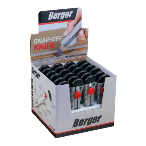 BERGER Fémsínes kés törhető pengével 18mm ZK28-1 csavaros