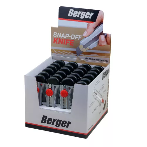 BERGER Fémsínes kés törhető pengével 18mm ZK28-1 csavaros