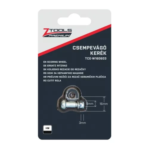 BERGER csempevágó kerék HM d16x6x3mm TCE-W160603