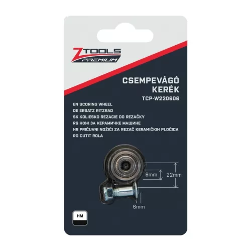 BERGER csempevágó kerék csapágyas HM d22x6x6mm TCP-W220606