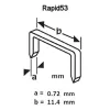 VOREL tűzőgépkapocs 0,7x6mm 1000db 72060