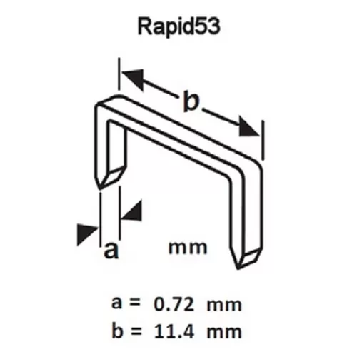 VOREL tűzőgépkapocs 0,7x6mm 1000db 72060