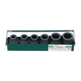   HANS 1/2" gépi dugókulcsfej készlet 6r. 17-32mm CrMo 84607M