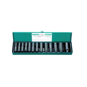   HANS 1/2" gépi hosszú dugókulcsfej készlet 13r. 10-30x80mm CrMo 84613M