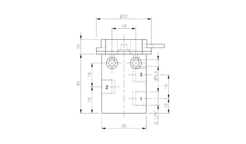 BA 311 301. 3/2-es kézi működtetésű szelep - G1/8"