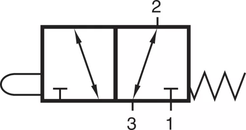 BA 311 301. 3/2-es kézi működtetésű szelep - G1/8"