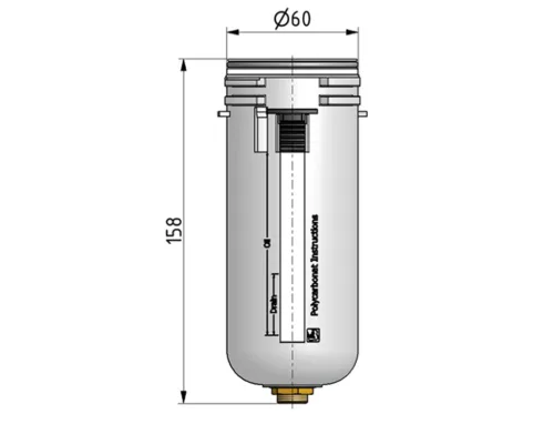 BE.4 C. Aktívszén-szűrő pohár (FS-4)