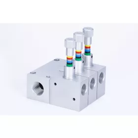   D 181 03. Alaplapos fojtószelepblokk - G 3/4" | 3 szelep