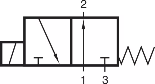 EAV-211-D15-1/8F-00. 3/2-es direkt vezérlésű MINI szelep - alaphelyzetben nyitott - G1/8" - VITON