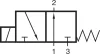 EAV-211-D18-1/8F-00. 3/2-es direkt vezérlésű MINI szelep - alaphelyzetben nyitott - G1/8" - VITON