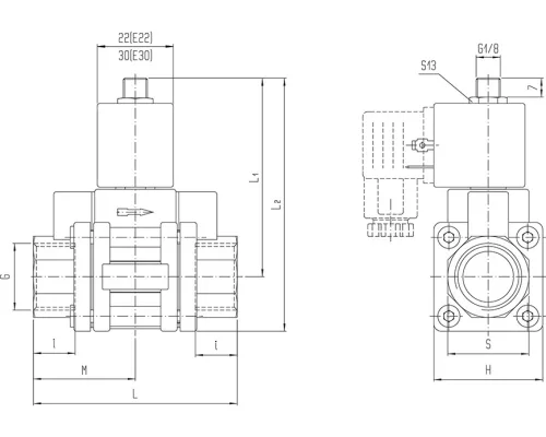EGV-111-B96-5/4PP-00. 2/2-es elektromos vezérlésű GAMMA szelep - EPDM