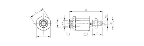 FK-M8. Flexibilis kuplung - M8