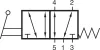 HV 511 101. 5/2-es kézi működtetésű szelep, monostabil - G3/8"