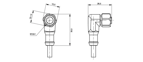 ISK4-60-10-M12EX. Közelítéskapcsoló hosszabbítókábel - 10m - M12 - ATEX