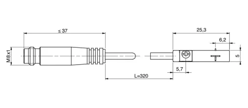 ISTH3-30-0,3-M8. Közelítéskapcsoló - T-nútos - PNP - 10-30V DC - 0,3m - M8
