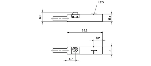 ISTH3X-30-6. Közelítéskapcsoló - T-nútos - PNP - 10-30V DC - 6m