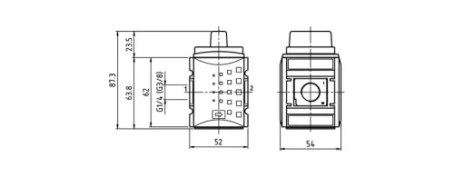 KBAV-114. Kézi működtetésű 3/2-es szelep - 16 bar (FS-1)