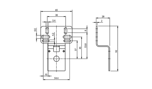 KBW.0-1225. Fali rögzítő elem (FS-0)