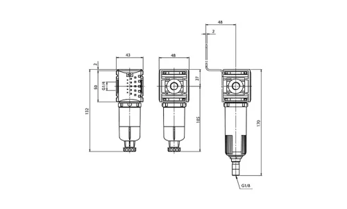 KCFI-014 HA. Finomszűrő egység - 12 bar - 0,01 mikron (FS-0)