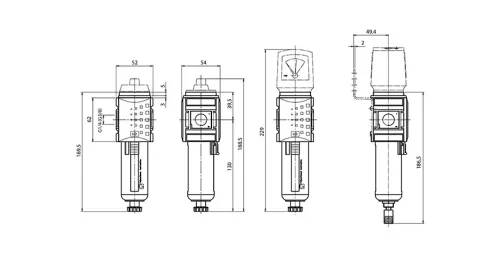 KCFI-114 AM. Automata finomszűrő egység - 16 bar - 0,01 mikron (FS-1)
