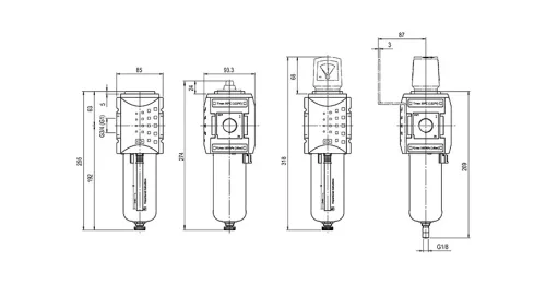 KCFI-434 HA. Finomszűrő egység - 16 bar - 0,01 mikron (FS-4)