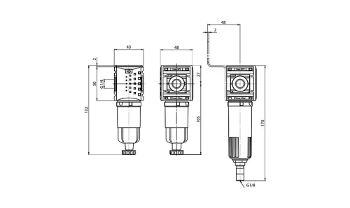 KPFI-014 HA. Előszűrő egység - 12 bar - 0,3 mikron (FS-0)