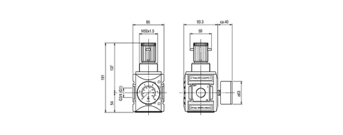 KREG-41/10 G. Nyomásszabályzó egység - 10 bar + Manométer (FS-4)