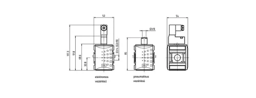 KSOV-138 - 110 AC. Elektromos vezérlésű 3/2-es szelep - 10 bar (FS-1)