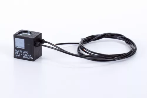 MA 22 24 DC L700 X CE. Mágnestekercs - 24V DC / 3W - 22mm - vezetékes kivitel 700mm